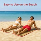 Set Of 2 Natural Straw Beach Mats 24  X 72  - Multi-purpose  Yoga Camping Picnic
