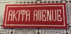 Handmade Akita  Avenue Needlepoint Street Sign 4 X 9 In Red Dog Love  Brand New