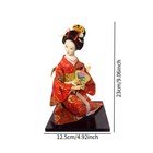 Japanese Geisha Kimono Doll Traditional Elegant Tabletop Decoration Statue