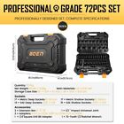 72 Pcs 1 2  Drive Impact Socket Set standard Sae  5 16 -1-1 4     Metric 8-24mm 