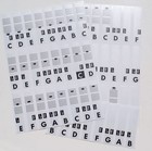 Piano Keyboard Music Note Stickers Labels Transparent   37-88 Keys  Vinyl