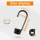  50 Pcs Plastic Coated Bungee Cord Hooks Spiral Bungee Hooks And 50 Pcs Hog Ri  