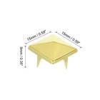 100 Pcs Pyramid Rivets For Clothing  15mm 4-jaw Square Rivets  Gold
