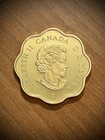 2020 Rcm  20 Canada Scallop Shaped Iconic Maple Leaf Fine Silver W gold Gilding