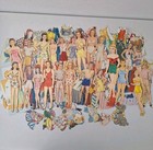 Vtg 1940s Wwii  200  Paper Doll Set  Dolls Dresses Outfits Accesories Near Mint