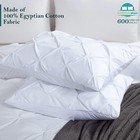 King Pillow Shams Set Of 2 Pinch Pleated White Pillow Shams King Size 20x36 P   