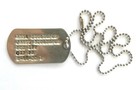 Amish Vintage Id Dog Tag Pendant Necklace Rare Lancaster Gap Pa  Birthdate Names
