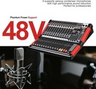 Bomge Professional Audio Mixer Sound Board Console Desk System Interface 12 Chan