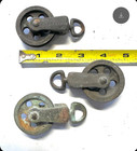 Set Of 3 Antique vintage Brass Hanging Rope Pulleys Maritime Boating 