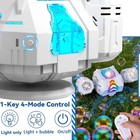 Upgraded Mecha Style Bubble Machine  Rechargeable Type-c Powered Bubble Blower W