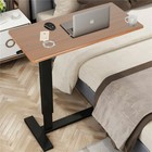 Medical Adjustable Overbed Bedside Table Hidden Wheels Food Laptop Reading Desk