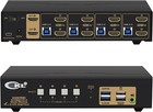 Ckl 4 Port Usb 3 0 Kvm Switch Dual Monitor Hdmi 4k 60hz