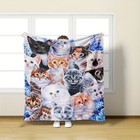Cute Cat Print Blanket soft Warm Throw Blanket Nap Blanket For Couch Sofa Office