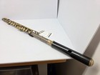 Rare Antique C g  Conn C Flute Ebonite Headjoint Satin Silver Unibody Gold Keys
