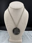 Vintage Zodiac Aquarius Pendant Necklace Silver Tone 26 