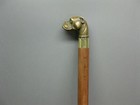 Vintage Style Brass Dog Head Handle Wooden Walking Stick Victorian Cane Gift New