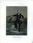 1862 Steel Engraving Civil War Union Admiral Andrew Hull Foote  1806-1863  Ship