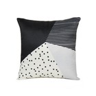 Throw Pillowcase Cotton Black White 16x16  Cushion Cover Home Decorative Pillow