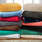 Solid Fleece Plush Medium Weight Fluffy Soft Blanket Or Sofa Bed Throw
