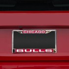 Nba Chicago Bulls - Red Insert Laser Cut Inlaid Standard Chrome License Plate   