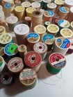 Lot Of 90 Vintage Sewing Thread Spools Various Brands And Colors New And Partial