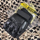 New Valken V-tac Half Finger Plastic Back Paintball Gloves - Black