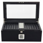 The    raven    120 Ct All Black Cigar Humidor