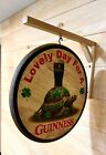 Lovely Day For A Guinness Double Sided Pub Sign - 12 Inch Diameter-bracket Incl 