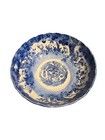 Antique Blue  white Japanese Porcelain Bowl Meiji Period    boys At Play   
