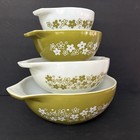 Pyrex Spring Blossom Crazy Daisy Cinderella Nesting Mixing Bowl Set 441-444
