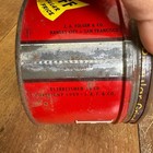 Vintage 1959 Folger s 4 Cents Off Coffee Can Tin Metal Short Advertising Decor