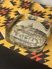 Vintage Glass Paperweight  the Capitol  Washington Dc With Mirror Souvenir