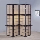 Iggy 4-panel Room Divider Folding Shoji Screen Cappuccino