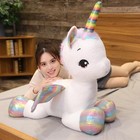 Soft Cute Unicorn Rainbow Plush Toy Pink Horse Sleeping Pillow Gift For Kids