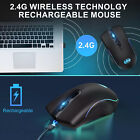  Pc Gaming Mouse Wireless Usb Rechargeable 7 Color Led Backlight Optical Mice