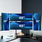 Vivo Dual Pole Quad Monitor Desk Mount  Screens Up To 49     x2  And 38     x2 