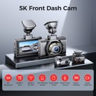 5k Dash Cam 3channel 4k 1080p Camera Wifi Gps Night Vision 24h Park Mode Free Tf