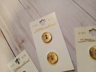6 Vintage Sewing Buttons Streamline Gold Tone Buttons 2 Hole Vintage Buttons