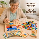 Dementia Activities For Seniors 130 Pcs Wooden Matching Puzzle Block  Colorfu   