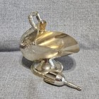Vtg Sugar Scuttle With Scoop  Gold Tone Inside Tarnish Resitant Japan