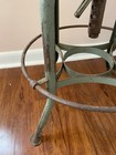 Mcm Vtg Toledo Adjustable Industrial Metal Base Swivel Chair Stool   Wood Seat
