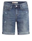 Levi Strauss   Co Girl   s Bermuda Shorts Size 14 Denim Distressed Cuffed Blue
