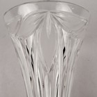 Clear Cut Crystal Flower Vase 7 5  Tall Footed Terrarium Water Plant Vase