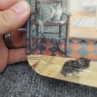 Vintage Lesley Anne Ivory Cat Tray Monza Italy 5  X 4  1993 Kittens