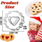 9 Pcs Mini Linzer Cookie Cutters Set  Stainless Steel - Christmas Tree  Gingerbr