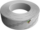 Phone Cable 300ft Rounded White Roll  100m Long  4x1 0 4 26 Awg Gauge Solid Wire