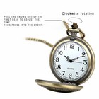 Vintage Steampunk Dragon Phoenix Quartz Pocket Watch Pendant Chain Necklace Gift