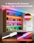 Vevor 10-pack 6 6 Ft 2m V Shape Led Aluminum Channel Milky Cover For Led Strip
