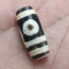 Vintage 2 Eyes Himalayan Tibetan Agate Dzi Bead Amulet