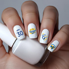 Golden State Warriors Basketball Nail Decals Water Transfer Clear Overlay